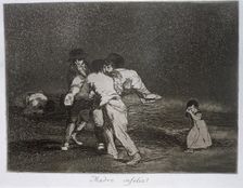 The Disasters of War, a series of etchings by Francisco de Goya (1746-1828), plate 50: Madre inf…