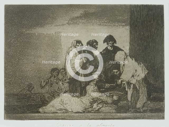 The Disasters of War, a series of etchings by Francisco de Goya (1746-1828), plate 51: 'Gracias a…