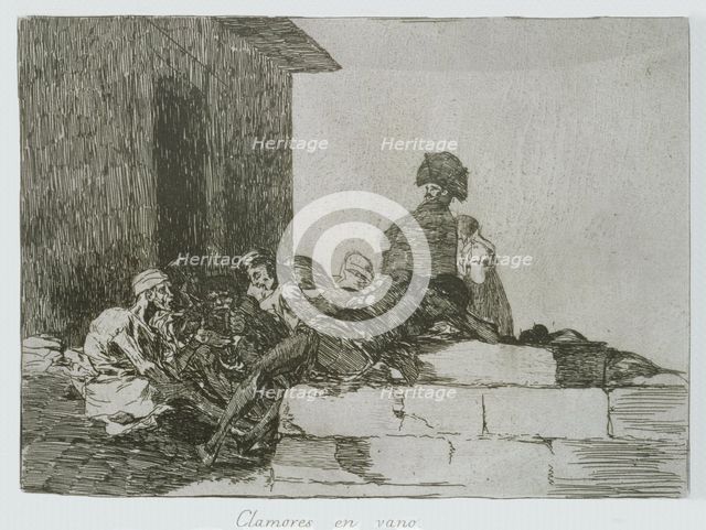The Disasters of War, a series of etchings by Francisco de Goya (1746-1828), plate 54: 'Clamores …