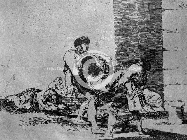 The Disasters of War, a series of etchings by Francisco de Goya (1746-1828), plate 56: 'Al cement…