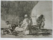 The Disasters of War, a series of etchings by Francisco de Goya (1746-1828), plate 57: Sanos y e…