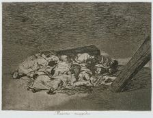 The Disasters of War, a series of etchings by Francisco de Goya (1746-1828), plate 63: Muertos r…