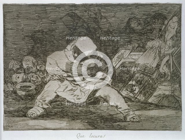 The Disasters of War, a series of etchings by Francisco de Goya (1746-1828), plate 68: 'Que locur…