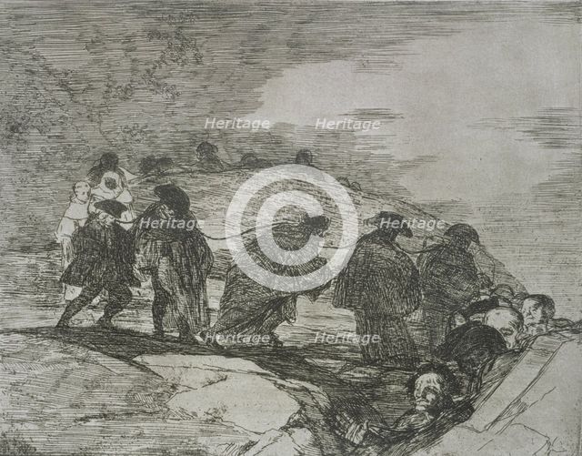 The Disasters of War, a series of etchings by Francisco de Goya (1746-1828), plate 70: 'No saben …