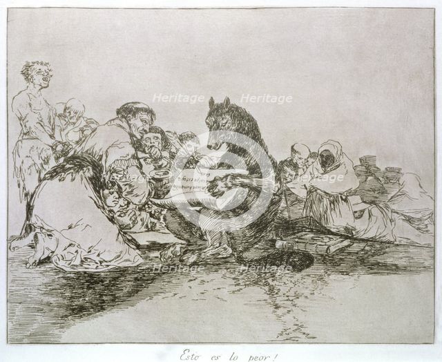 The Disasters of War, a series of etchings by Francisco de Goya (1746-1828), plate 74: 'Esto es l…
