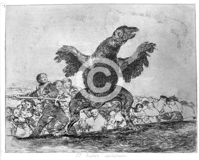 The Disasters of War, a series of etchings by Francisco de Goya (1746-1828), plate 76: 'El buitre…