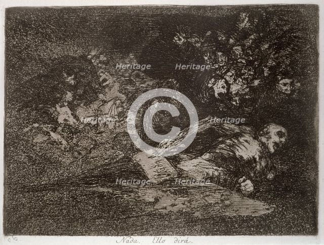 The Disasters of War, a series of etchings by Francisco de Goya (1746-1828), plate 69 (without nu…