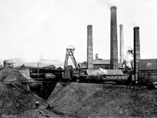 The Disastrous Flooding of Audley Colliery; the Pit Bank, 1895. Creator: George Meisenbach