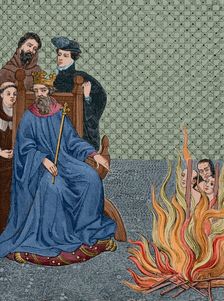 The disciples of the Parisian philosopher and theologian Amalric of Bena, (c1150-1207), 1877. Creator: Unknown