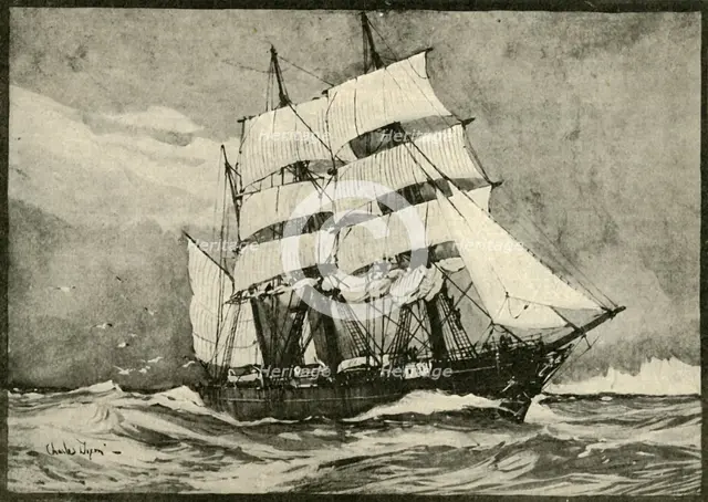 'The "Discovery" Under Full Sail', 1901. Creator: Unknown.
