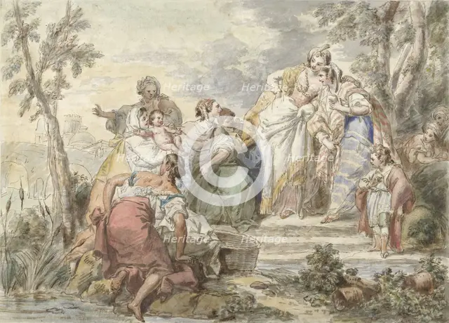 The discovery of Moses, 1744-1781. Creator: Jean Baptiste Le Prince.