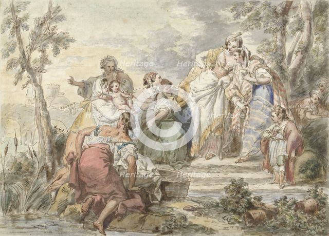 The discovery of Moses, 1744-1781. Creator: Jean Baptiste Le Prince.