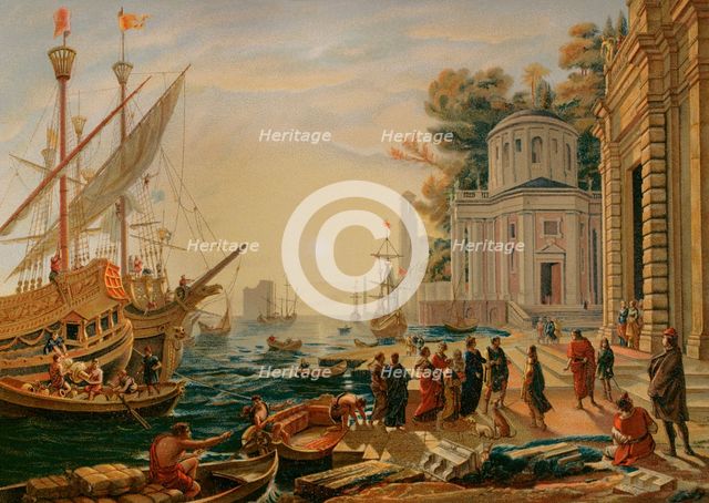 The Disembarkation of Cleopatra at Tarsus, 1882.  Creator: Unknown.