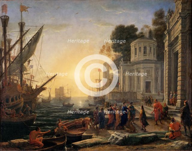 The Disembarkation of Cleopatra at Tarsus. Artist: Lorrain, Claude (1600-1682)