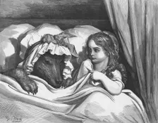 The Disguised Wolf 1870. Artist: Adolphe François Pannemaker