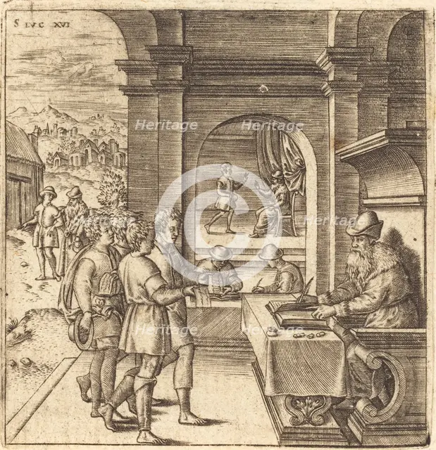 The Dishonest Steward, probably c. 1576/1580. Creator: Leonard Gaultier.