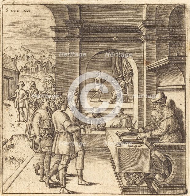 The Dishonest Steward, probably c. 1576/1580. Creator: Leonard Gaultier.