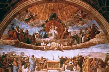 The Disputation on the Holy Sacrament 1508-1509. Artist: Raphael