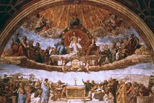 The Disputation on the Holy Sacrament 1508-1509. Artist: Raphael