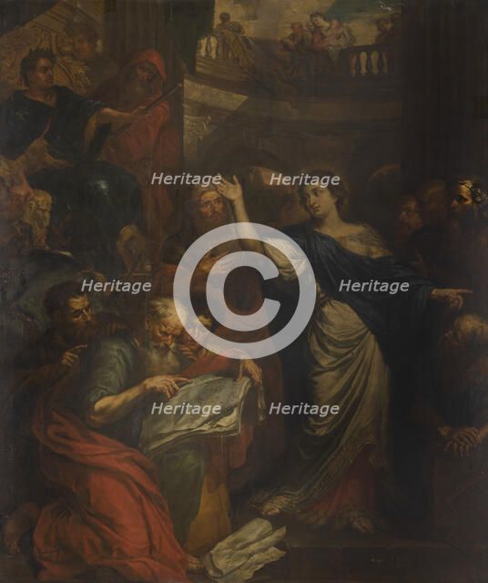The Dispute of Saint Catherine of Alexandria with the Fifty Philosophers, 1688. Creator: Peter Ykens.