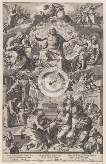 The Dispute of the Church Fathers over the Holy Sacrament, 1575. Creator: Cornelis Cort.