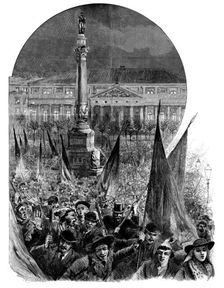 The Dispute with Portugal: popular manifestation in the Place Dom Pedro, Lisbon...Jan. 14, 1890. Creator: Unknown