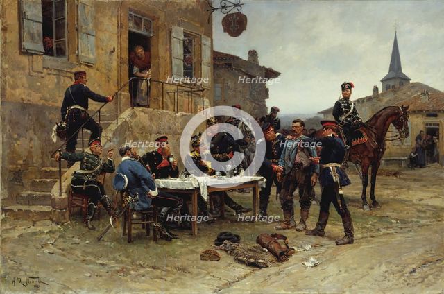 The Dispatch-Bearer, 1880. Creator: Alphonse de Neuville.