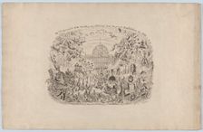 The Dispersion of the Works of all Nations from the Great Exhibition of 1851, 1851., 1851. Creator: George Cruikshank