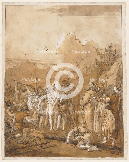 The Disrobing of Christ, c. 1785-1790. Creator: Giovanni Domenico Tiepolo (Italian, 1727-1804).