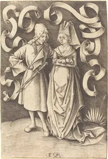 The Dissimilar Couple, c. 1495/1503. Creator: Israhel van Meckenem
