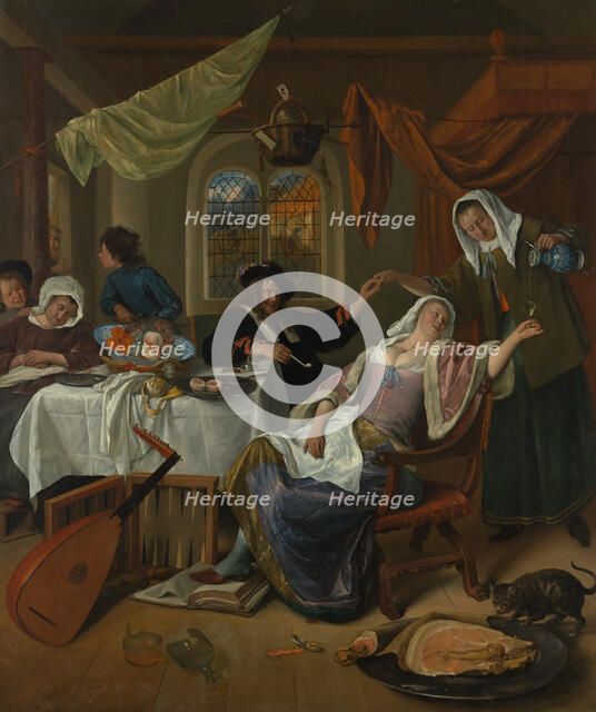 The Dissolute Household, ca. 1663-64. Creator: Jan Steen.