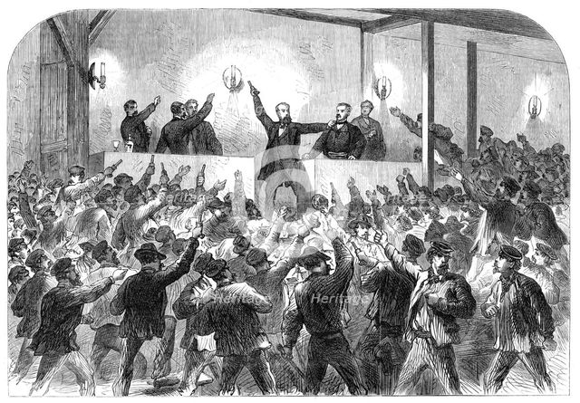 The Disturbances in Paris: M. Flourens proclaiming the republic, 1870. Creator: Unknown.