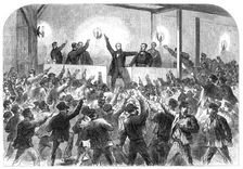 The Disturbances in Paris: M. Flourens proclaiming the republic, 1870. Creator: Unknown