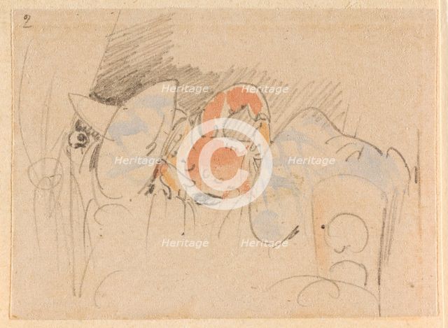 The disturbed but happily regained night's rest, (The Flea); 2, 1862. Creator: Wilhelm Busch.