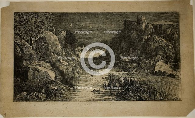 The Distant City, 1868. Creator: Rodolphe Bresdin.