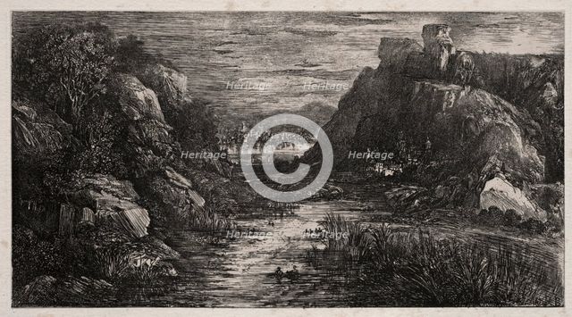 The Distant City, 1868. Creator: Rodolphe Bresdin (French, 1822-1885).