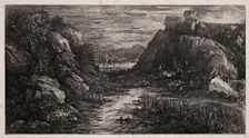 The Distant City, 1868. Creator: Rodolphe Bresdin (French, 1822-1885)