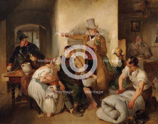 The Distraint, 1840. Creator: Fendi, Peter (1796-1842).