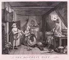 The Distressed Poet 1740. Artist: William Hogarth