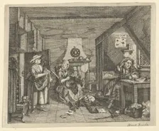 The Distressed Poet, ca. 1800. Creator: Dent