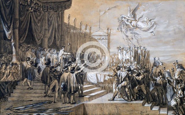 'The Distribution of the Eagle Standards, 5th December 1804', 1808. Creator: Jacques-Louis David.