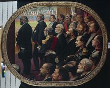 The distribution of flags, July 14, 1880. Creator: Unknown