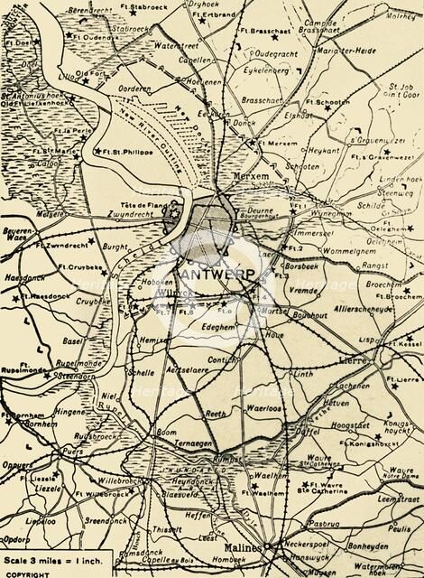 The District Round Antwerp', 1915. Creator: Unknown.