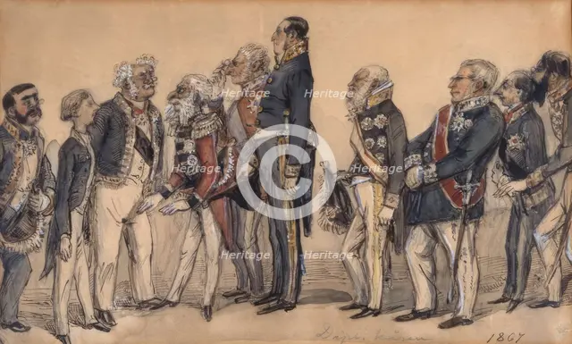 "The Diplomatic Corps 1867". Creator: Fritz von Dardel.