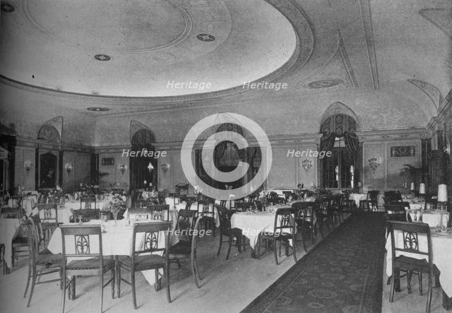 The Directoire Dining Room, Belmont Hotel, Chicago, Illinois, 1924. Artist: Unknown.
