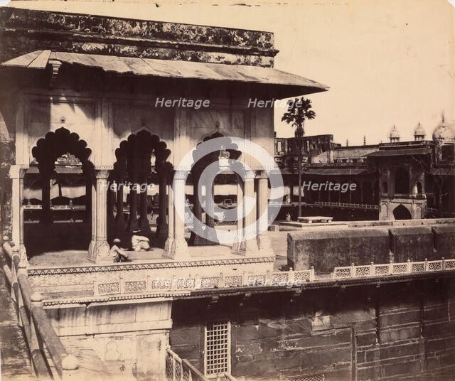 The Diwan-i Khas from the Mussaman Burj, Agra Palace, 1862-64. Creator: John Murray.