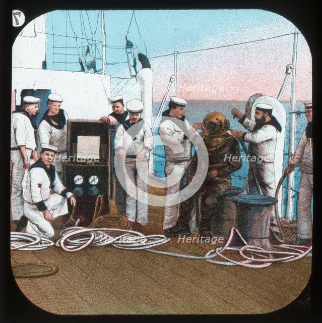 'The Diver -- H.M.S. Blake', c1900. Creator: Unknown.