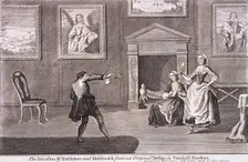 The diversion of battledore and shittlecock c1745. Artist: Anon