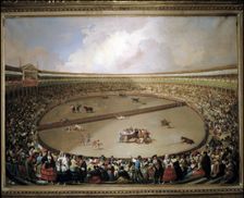 The divided bull ring Eugenio Lucas Oil, 1853