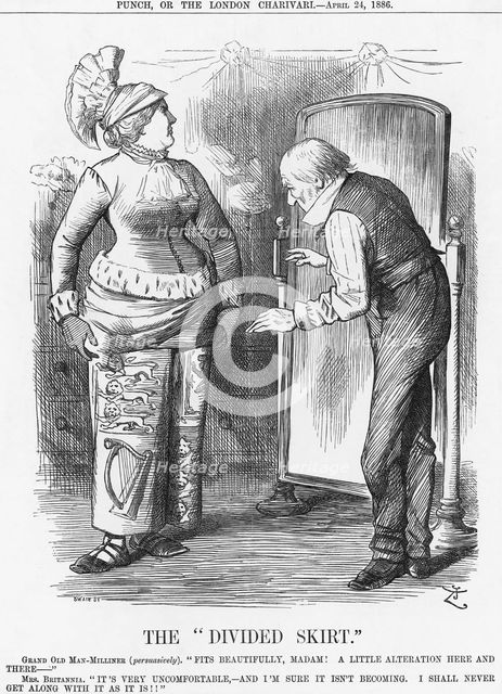 'The "Divided Skirt"', 1886. Creator: Joseph Swain.